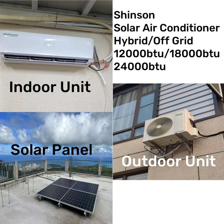 24000BTU Hybrid Solar Air Conditioner and Solar Air Conditioning Solar AC