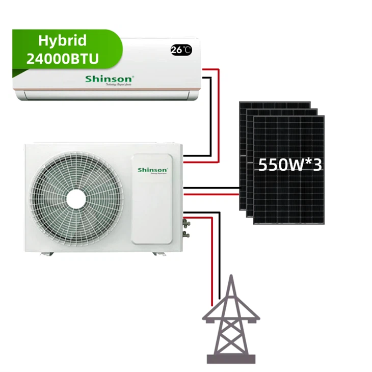 24000BTU Hybrid Solar Air Conditioner and Solar Air Conditioning Solar AC